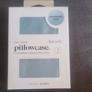 Kit Sch Satin Pillowcase in Light Blue